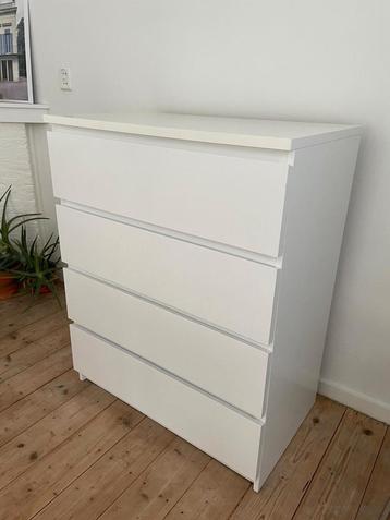 Ikea Malm Ladekast - Wit - 4 Lades
