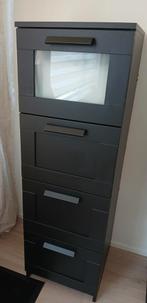 Ikea brimnes ladekast met 4 lades zwart (124 x 39 x 39), Huis en Inrichting, Kasten | Ladekasten, Ophalen, Gebruikt, 5 laden of meer