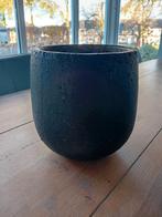 Bloempot zwart, Ophalen, Rond, Binnen, Aardewerk