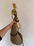 Goudkleurige Pauw Lamp, Ophalen, Gebruikt, Metaal, Minder dan 100 cm