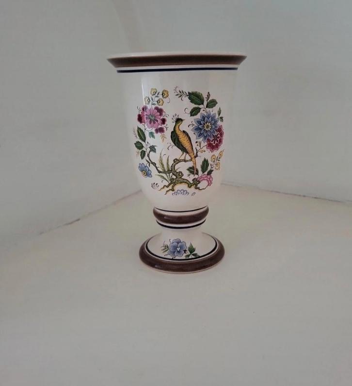 Vintage Vaasje met Vogel en Bloemen, Antiek en Kunst, Antiek | Vazen, Ophalen of Verzenden