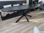 Ovaal eettafel met spinpoot hout, 100 tot 150 cm, 200 cm of meer, Ophalen of Verzenden, Zo goed als nieuw