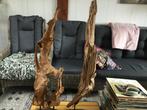 2 grote houten sier ornamenten 1 op steen en 1 op hout, Huis en Inrichting, Woonaccessoires | Overige, Ophalen, Gebruikt