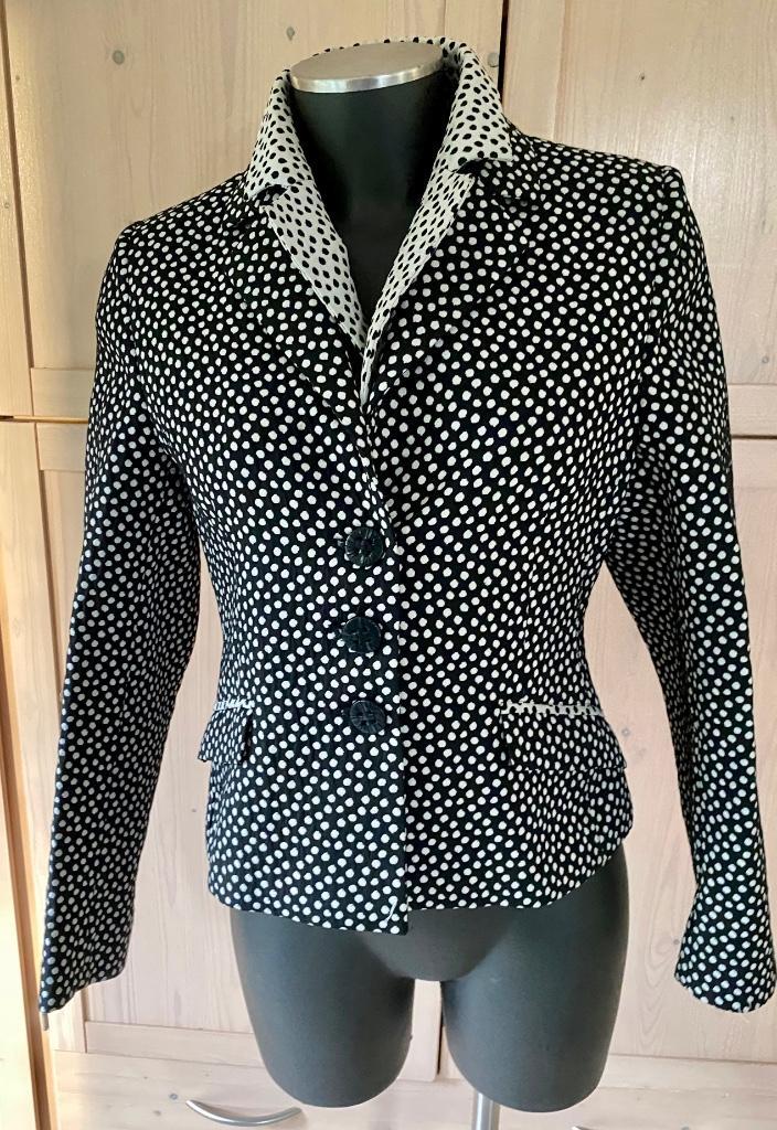 ML collections zwart-wit jasje / colbert mt 38, Kleding | Dames, Jasjes, Kostuums en Pakken, Zo goed als nieuw, Jasje, Maat 38/40 (M)