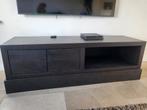 Tv meubel zwart robuust hout, Huis en Inrichting, Kasten | Televisiemeubels, Minder dan 100 cm, 50 tot 75 cm, Zo goed als nieuw