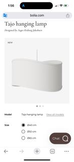 Two Bolia Tajo Hanglamps, Huis en Inrichting, Lampen | Hanglampen, Ophalen, Nieuw, Stof, Minder dan 50 cm