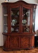 Mooie vitrine kast met ronde zij ramen, glazen platen., Huis en Inrichting, Kasten | Vitrinekasten, Ophalen, 150 tot 200 cm, 25 tot 50 cm