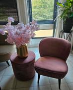 WOOOD Sara Fauteuil en poef OUD ROZE ZGAN, Huis en Inrichting, Fauteuils, Ophalen, Zo goed als nieuw