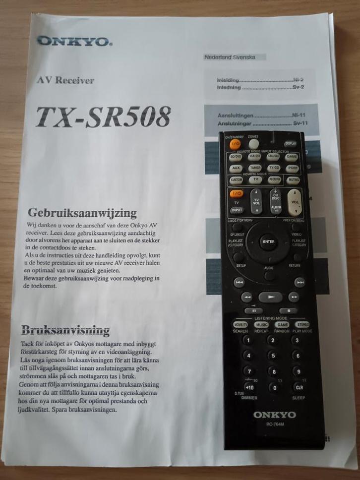 Onkyo TX-SR508 7.1 Receiver - Perfect Geluid!, Audio, Tv en Foto, Home Cinema-sets, Ophalen of Verzenden