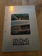 Peugeot 504 Coupe Cabriolet autofolder 1980 brochure, Ophalen of Verzenden, Gelezen, Peugeot
