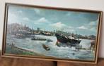 havenschilderij Adrianus Johannes van Eck Amsterdam., Antiek en Kunst, Ophalen