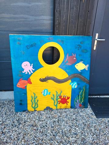 Foto bord voor dorpsfeest, carnaval thema onderwaterwereld beschikbaar voor biedingen