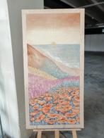 Kunstwerk > Origineel > Bloemen aan zee, Antiek en Kunst, Ophalen of Verzenden