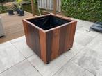Hardhouten plantenbak 73x73x67 met wielen, Ophalen, Vierkant, Nieuw, 60 tot 100 cm