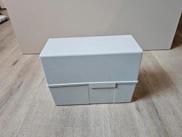 Kaartenbak grijs + tabkaarten - gebruikt beschikbaar voor biedingen