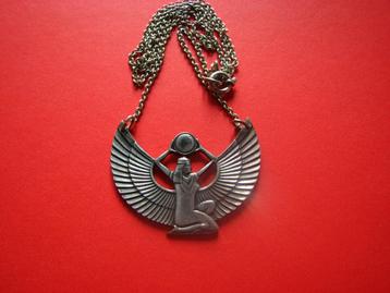 Mooie Fijne Zilveren Ketting - Egyptische Godin ISIS beschikbaar voor biedingen