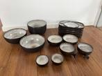 15 delig aardewerk servies - fondue  - BBQ of gourmet, Huis en Inrichting, Keuken | Servies, Ophalen, Gebruikt, Overige stijlen