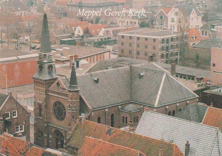 MEPPEL Geref. Kerk Panorama, Verzamelen, Ansichtkaarten | Nederland, Ongelopen, Drenthe, 1980 tot heden, Verzenden