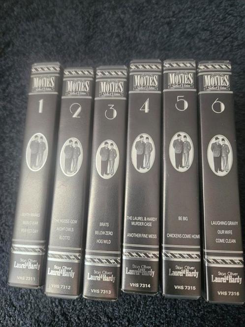 Laurel & Hardy VHS - Complete Set (6 Banden), Cd's en Dvd's, VHS | Film, Gebruikt, Komedie, Ophalen of Verzenden
