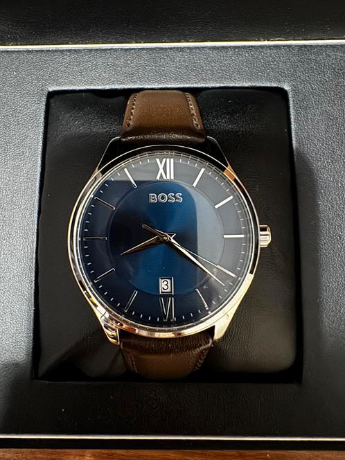 Boss horloge Nieuwstaat (met doos), Sieraden, Tassen en Uiterlijk, Horloges | Heren, Zo goed als nieuw, Overige merken, Staal