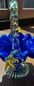 Murano Glazen Mandje met Gedraaid Handvat, Antiek en Kunst, Antiek | Glas en Kristal, Ophalen of Verzenden
