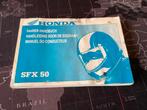 Honda SFX 50 Handleiding / Fahrer Handbuch, Verzenden