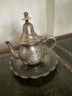 Marokkaanse theepot Marrakech met evt tin schaal van tin, Antiek en Kunst, Ophalen