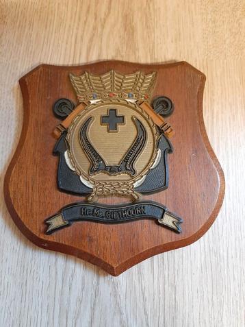 Hr. Ms. Giethoorn wapenschild 15 cm beschikbaar voor biedingen