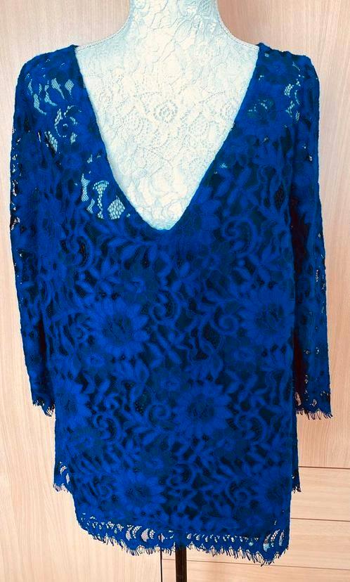 Jasper Conran indigoblauwe top maat 44/46, Kleding | Dames, Tops, Zo goed als nieuw, Maat 42/44 (L), Blauw, Lange mouw, Ophalen of Verzenden