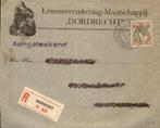 Dordrecht - aangetekend Verzekeringen - 1921, Postzegels en Munten, Brieven en Enveloppen | Nederland, Envelop, Ophalen of Verzenden