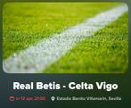 3 kaarten Real Betis vs Celta Vigo 12-4-2024 (zitplaatsen), April, Losse kaart, Drie personen of meer, Buitenland
