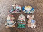 5 Leuke Figuurtjes van gips; 3 egeltjes, 1 muisje, 1 beertje, Ophalen of Verzenden, Zo goed als nieuw, Beeldje of Figuurtje