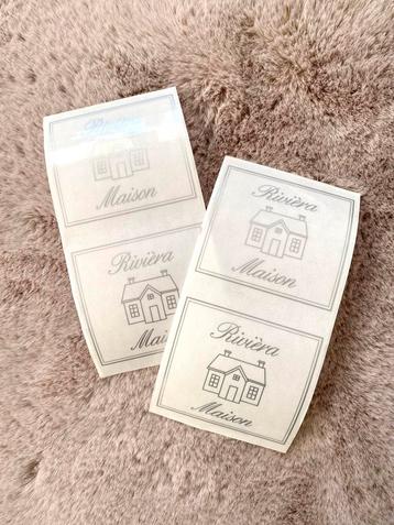 Riviera Maison Stickers - Transparant Zilver - 4 stuks beschikbaar voor biedingen