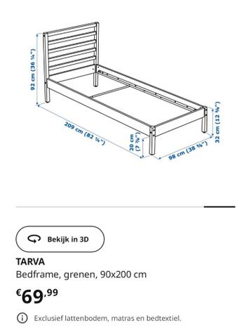 IKEA TARVA bedframe 90x200cm - afbeelding 7