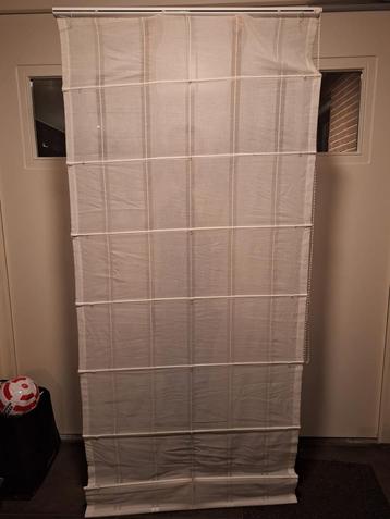 Vouwgordijn wit/beige 200x102cm beschikbaar voor biedingen