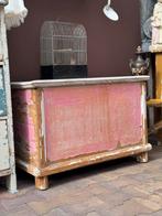 Grenenhout, kist, zeer stevig, salontafel, opbergen, roze, Antiek en Kunst, Ophalen