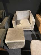 UrbanSofa Fauteuil + Hocker + opbergruimte – Croco Velvet!, Huis en Inrichting, Stoelen, Ophalen of Verzenden, Nieuw, Stof, Eén