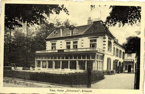 Fam. Hotel Ellinchem, Ellecom - 192? gelopen, Verzamelen, Ansichtkaarten | Nederland, Gelopen, Utrecht, 1940 tot 1960, Ophalen of Verzenden