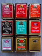 9 Originele Engelse tea blikjes. Sommige met inhoud. ‘80, Verzamelen, Blikken, Ophalen, Zo goed als nieuw, Thee, Overige merken