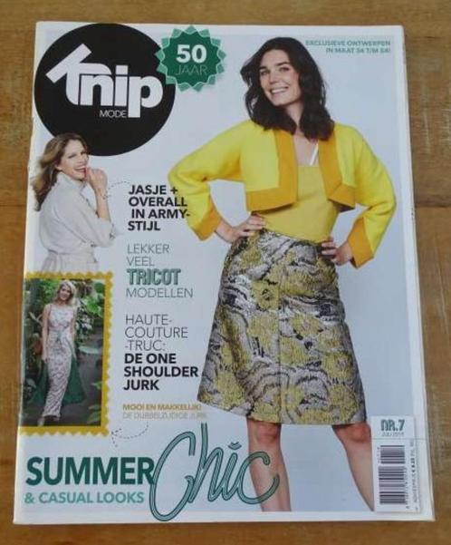 Knipmode nummer 7 juli 2019 alle patronen in maat 34 t/m 54, Hobby en Vrije tijd, Kledingpatronen, Zo goed als nieuw, Vrouw, Knipmode