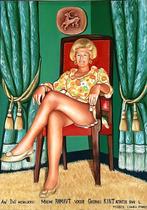 4 schilderijen jaren '70 Afrika, Ophalen of Verzenden