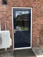 Hard Houten achterdeur met HR++ glas, Ophalen, Gebruikt, 80 tot 100 cm, Buitendeur