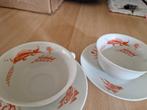 2 prachtige mosa kop en schotels plateel, Antiek en Kunst, Ophalen of Verzenden