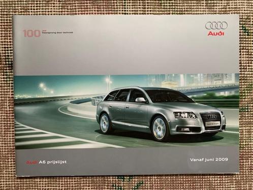 Nederlandse prijslijst Audi A6 limousine en Avant 2009, Boeken, Auto's | Folders en Tijdschriften, Nieuw, Audi, Ophalen of Verzenden