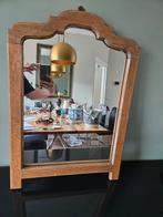 Vintage brocante spiegel in houten lijst, Minder dan 50 cm, Gebruikt, Ophalen of Verzenden, Minder dan 100 cm