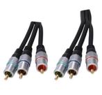 HQ PRO SILVER SERIES 3RCA-3RCA COMPONENT VIDEO CABLE 1,5M, Verzenden, Zo goed als nieuw, Minder dan 2 meter, Componentkabel