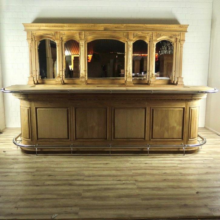 16473 Engelse Bar Counter Teak 3.60 mtr, Huis en Inrichting, Barren, Nieuw, Ophalen of Verzenden