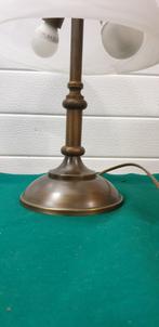 tafellamp messing met glazen kap, Ophalen of Verzenden, 'T Olde Gre-j, Info@toldegrej.nl, Endepoelstraat 20f Didam