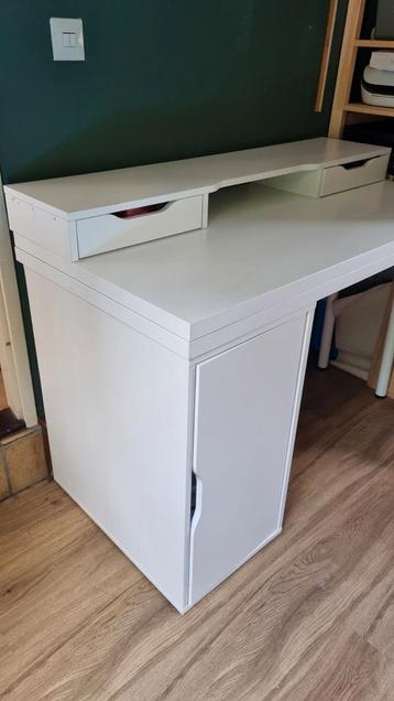 Ikea wit Alex Bureau met Opzetstuk
