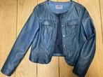 La Ligna blauw (nep)leren jasje, mt. 38, Blauw, Jasje, Gedragen, La Ligna
